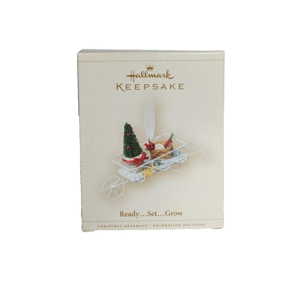 Hallmark Keepsake Ornament READY SET GROW 2006 w/ Box Cardinal Wheel Barrow